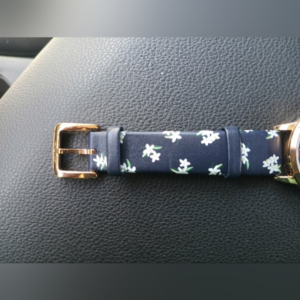 Kate Spade Blue Floral Watch with Gold Accents - Picture 4 of 11